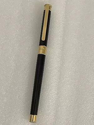 Montblanc Nobelsse Oblige Fountain Pen 18K Gold Nib Black Lacquer With Gold Trim • $269