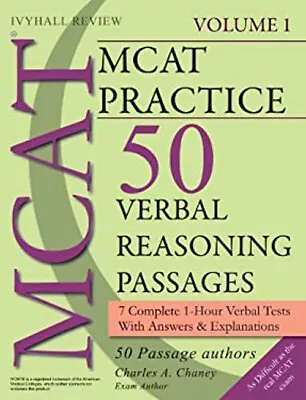 MCAT Practice Verbal Reasoning Passages Paperback IvyHall • $13.38