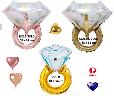 $4.45 • Buy LARGE Rose Gold Ring Foil Balloons Helium / Air Wedding Engage Party Balloon 