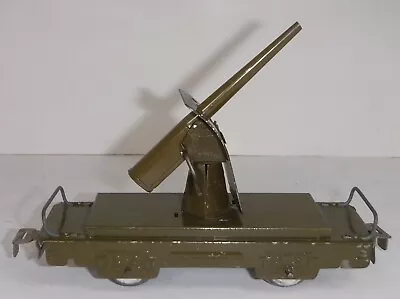 Marx #572 O Gauge Army Military Train Prewar Field Gun Flatcar; Very Clean • $119.99