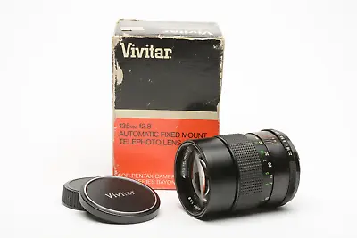 Vivitar 135mm F2.8 Pentax PK Portrait Lens Caps Boxed MINT • $72.49