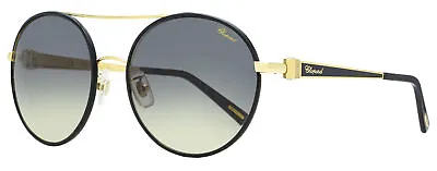 £146.79 • Buy Chopard Round Sunglasses SCHB68S 0309 Navy Blue/Gold 57mm B68