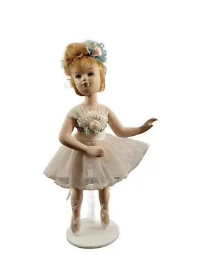 Vintage Porcelain Ballerina Doll With Stand 8 -9  Tall • $34.98