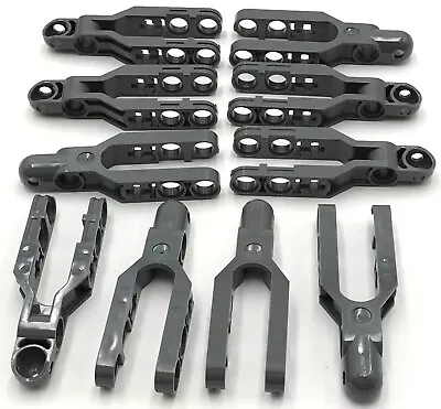 Lego 10 New Dark Bluish Gray Technic Steering Arm 6 X 2 With Tow Ball Socket • $15.27