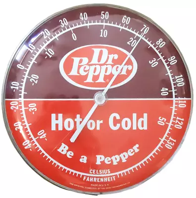 Dr. Pepper Vintage Wall Thermometer - Hot Or Cold Be A Pepper • $96