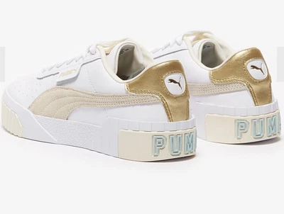 $80 • Buy Puma Womens Cali Soft Glow Sneakers In White Eggnog Blue Glow - Size 38.5/8