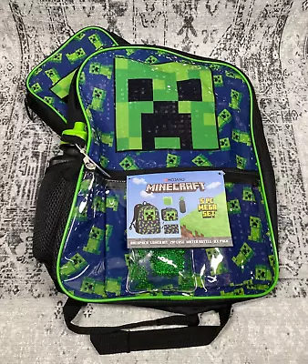 Mine Craft Back Pack 5 Piece Mega Set Lunch Bag Water Bottle Kids School Supply • $9.95