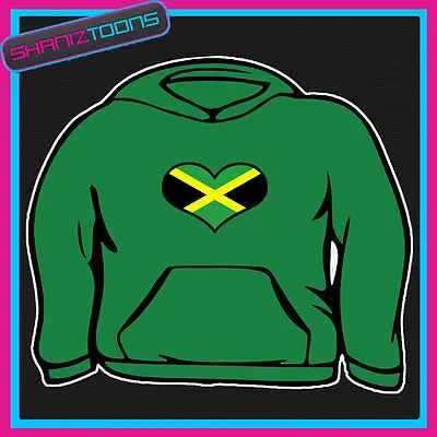 Jamaica Jamaican Flag Heart Shaped Love Hoody Hoodie All Sizes & Colours • £16.95