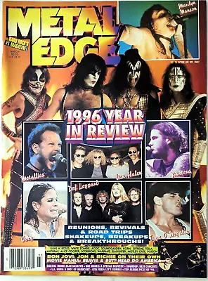 Metal Edge Magazine March 1997 KISS Marilyn Manson Pantera Type O Negative  • $19.77