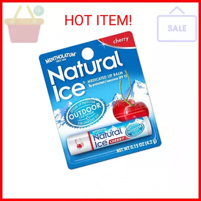 Mentholatum Natural Ice Lip Balm Cherry SPF 15 1 Each • $8.89