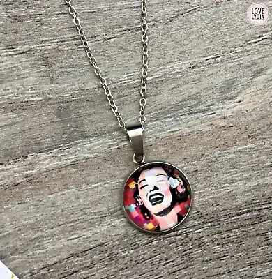 NEW Marilyn Monroe Colourful Vintage Style Famous Hollywood Movie Icon Necklace • $16.02