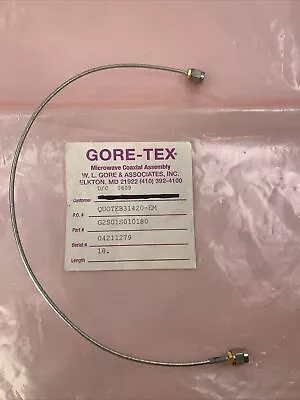 $60 • Buy New Gore-Tex Microwave Coaxial Cable Assembly G2S01S010180 -  18  