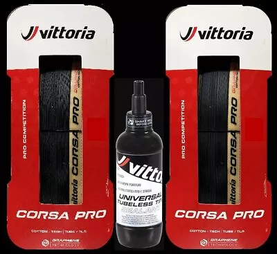 Vittoria Corsa PRO TLR Clincher With FREE SEALANT Option  / 2 For $159.42 • $83.90