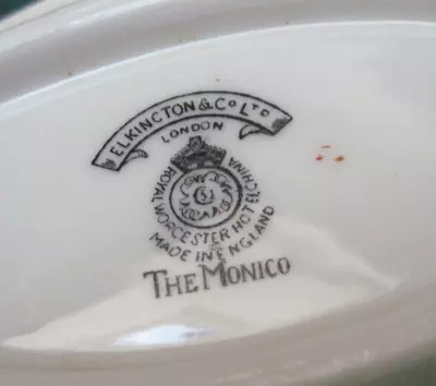 'The Monico Hotel' Canvey Island - Royal Worcester - Elkington - Ceramic Dish • £6