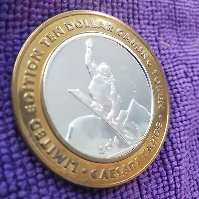 $24.95 • Buy Caesars Tahoe Casino NV 999 Fine Silver $10 Gaming Token Limited Edition 4 Of 4 