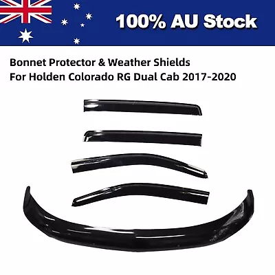 Bonnet Protector & Weather Shields For Holden Colorado RG Dual Cab 2017-2020 • $119.95
