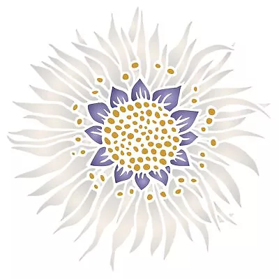 Passion Flower Stencil - Stylized Passiflora Vine Flower Design • $10.51