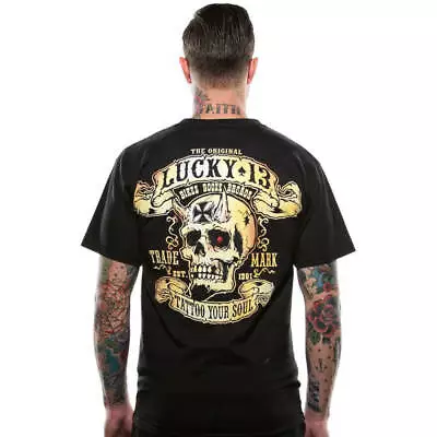 $25.90 • Buy Lucky 13 Men's T-Shirt Booze, Bikes Broads Kustom Kulture Rockabilly Biker
