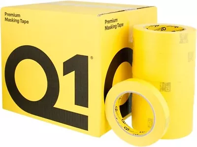 Q1 - 3/4 Inch Premium Automotive Yellow Masking Tape - Case Of 48 Rolls • $99.95