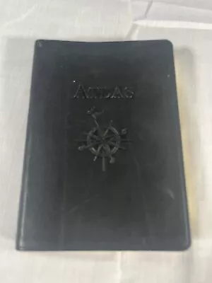 Vintage 2002 “the Travelers (pocket) Atlas With Leather Cover • $13