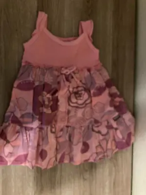Naartjie Pink Ruffled Skirt Dress 3-6 Months GUC Floral Print Skirt Cotton • $12.99