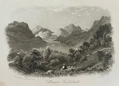 Cumberland View Of Westwater Lake District 1842 Antique Print By J & F Harwood • £16.99