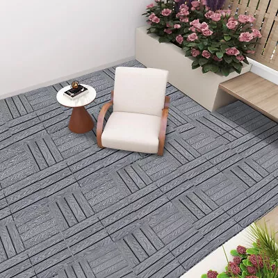 Waterproof Outdoor Plastic Flooring Interlocking Deck Tiles Garden Decking Floor • £40.95