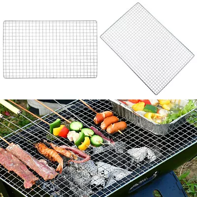 Replacement Galvanized BBQ Grill Wire Mesh Rack Cooking Grate Grid Disposable UK • £8.95