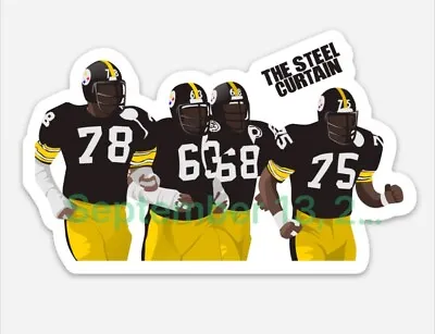 Pittsburgh Steelers (STICKER) STEEL CURTAIN Man Cave NFL • $5.37