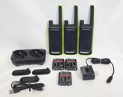 MOTOROLA T473 3 Pack Walkie Talkie Two Way Radios 35 Miles 56 KM • $78.95