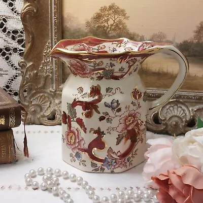 Masons Ironstone Mandalay Red 6  Octagonal Jug • £20