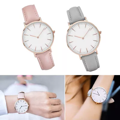 Women Watches Faux Leather Band Ladies Wristwatch Girls Fashion Dress Watch • $7.29