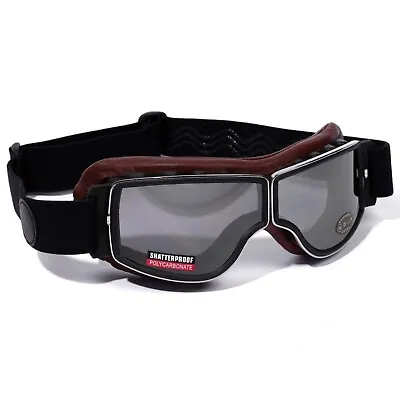 $115.99 • Buy Baruffaldi Jtt Classic Motorcycle Goggles - Chocolate - **brand New** (500121)