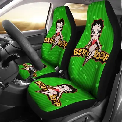 $54.99 • Buy Betty Boop Hearts Cartoon Fan Gift Car Seat Covers Ver2 (set Of 2)