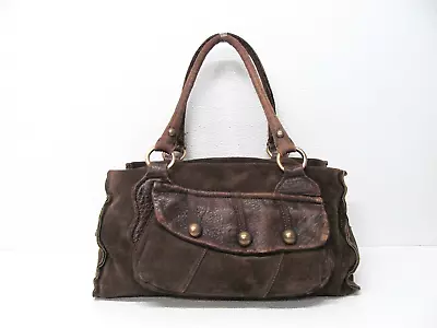 Firenze Vera Pelle Handbag Brown Leather Satchel Shoulder Bag Made In Italy • $59.99