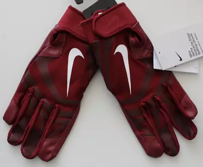 Nike Alpha Huarache Edge Batting Gloves Adult Small Maroon/White • $24.95