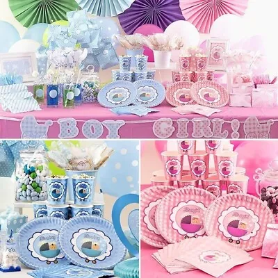 Baby Shower Tableware Its A Boy Girl Its A Girl Party Plates Napkins New Baby • £1