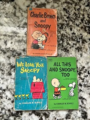 Lot Of 3 Snoopy Books Vintage Charles M. Schulz • $11.99