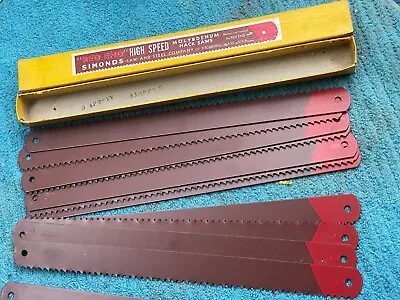 Simonds Red End Power Hacksaw Blades 14”  1 1/4” 4tpi Box Of 12 NOS USA • $19