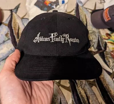 Vintage 1998 Addams Family Reunion Movie Promo Hat Cap Black Goth Skater Grunge  • $49.88