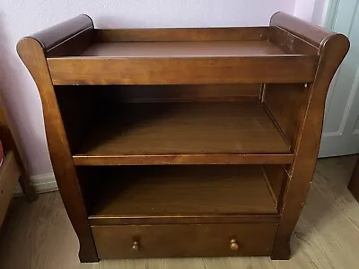 Mahagony Baby Changing Table/ Unit With Storage • £30