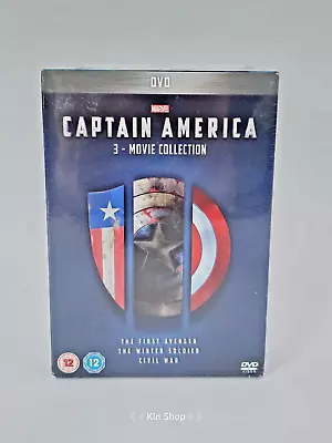 Captain America: 3-Movie Collection DVD Box Set - Brand New & Sealed • £11.99