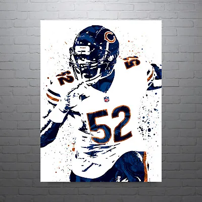 Khalil Mack Chicago Bears Sports Print Man Cave-FREE US SHIPPING • $10.74