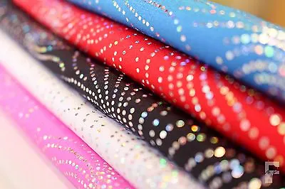 Starburst Firework Fabric Hologram Sequin All Way (4 Way) Stretch For Leotards • £15