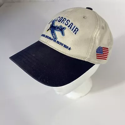 Men’s Ball Cap Two Tone Museum Of The Pacific Air-Plane Flag Blue Tan Embordered • $9.44