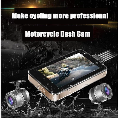 $237.03 • Buy Motorcycle Dash Cam Front And Rear Recording Camera Touch Screen Waterproof Part