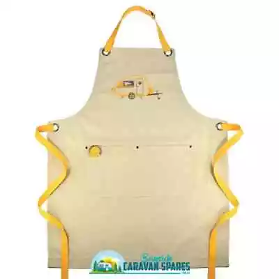 Embroidered Apron-teardrop Caravan-autumn Yellow • $49