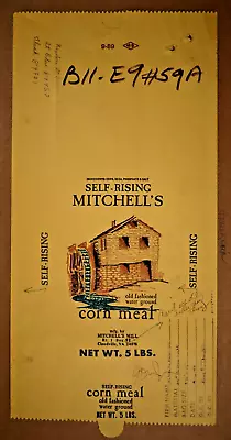 Vintage Paper Sack Bag - MITCHELL'S CORN MEAL MITCHELL'S MILL CLAUDVILLE VA 89 • $15