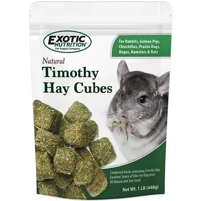 Timothy Hay Cubes (1 Lb.) - High Fiber Treat - Rabbit Guinea Pig Chinchilla • $10.99