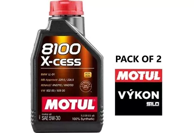 Motul® 8100 X-cess 5w30 2x1l High Performance Engine Oil 108944 • $33.58